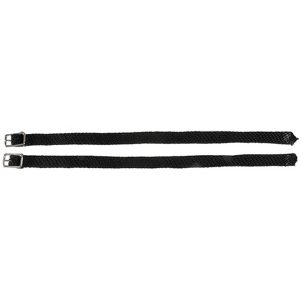 Black Braided Spur Straps