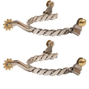 Twisted Band Stainless Steel Spurs