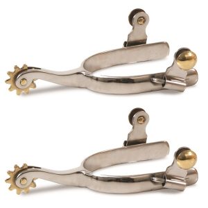 Stainless Steel Roper Spurs-10pt Brass Rowel