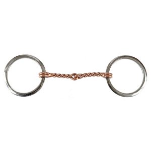 Copper Twisted Wire Ring Snaffle Bit