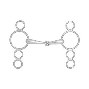 Horze Jointed Elevator Bit 2-ring, Double Bottom Ring