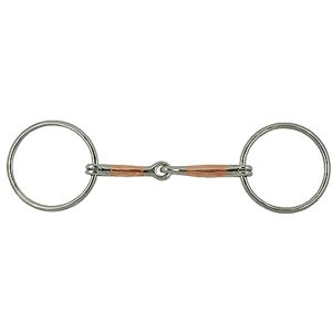 Copper Inlaid Ring Snaffle Bit