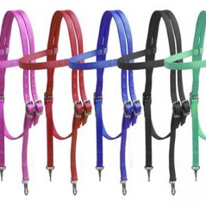 Showman® Premium nylon brow band headstall with snaps