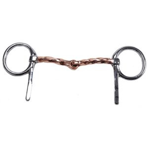 Slow Twist Copper Snaffle Bit
