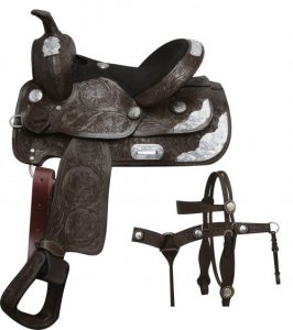 13" Double T Fully Tooled Youth / Pony Show Saddle Set