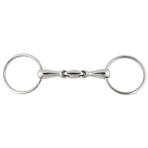 Stainless Steel Horizontal Elliptical Loose Ring Snaffle Bit
