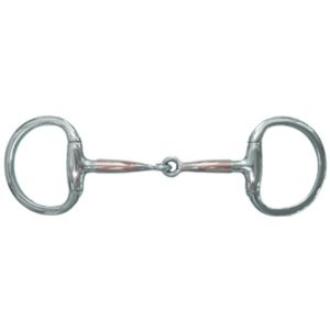 Stainless Steel Copper Overlay Eggbutt Snaffle Bit