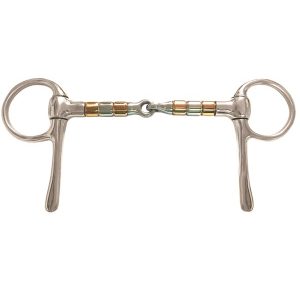 Half Cheek Jointed Snaffle Bit with Copper Rollers