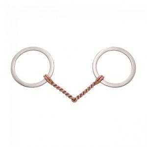 Kelly Silver Star Copper Mouth Twisted Wire Ring Snaffle