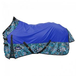 Tough-1 1200D Waterproof Poly Turnout Sheet in Paisley Shimmer Print