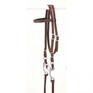 Nylon Pony Bridle with Leather Overlay