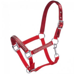 Adjustable Nylon Miniature Halter with Foil/Crystal Overlay