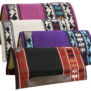 Economy cutter saddle pad with woven wool top