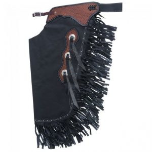 Basketweave Yoke Smooth Leather Premium Chinks