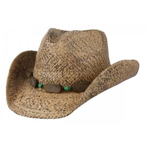 Fishin on Land Western Raffia Hat