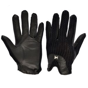 Horseshoe Back Crochet Gloves