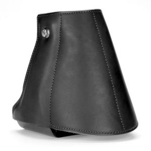 E-Z Ride Nylon Stirrups with Leather Cover and Leather Tapedero