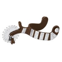 Men's Spur with Engraved German Silver Trim