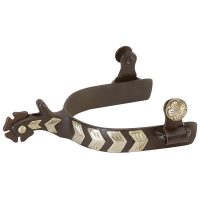 Men's Show Spurs with German Silver Chevron Trim