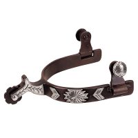 Men's Chap Guard Spurs with Engraved German Silver Trim
