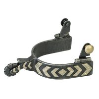 Men's Spur with German Silver Chevron Trim
