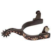 Ladies' Spur with German Silver Floral Trim and Copper Dots