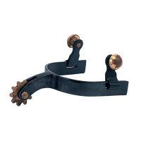 Children's Spurs with Plain Band, Black Steel