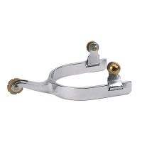 Men's Roping Spurs with Plain Band, Rosebud Rowel