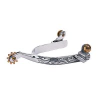 Ladies' Roping Spurs with Engraved Band