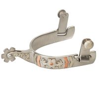 Ladies' Spur with Floral Design, Stainless Steel